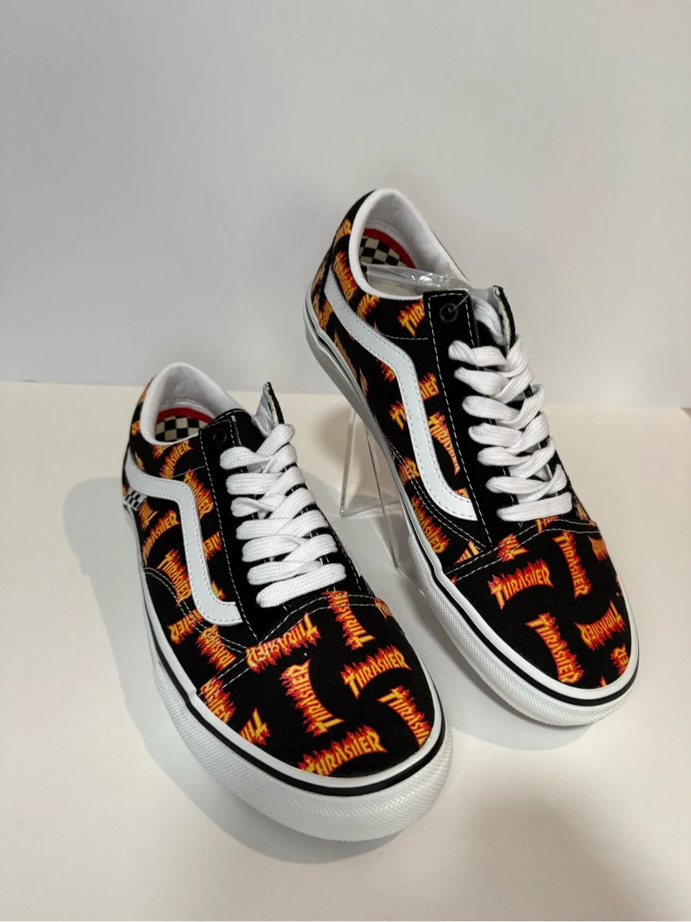 Vans Black & Orange Thrasher Flame Old Skool Sneakers - Men